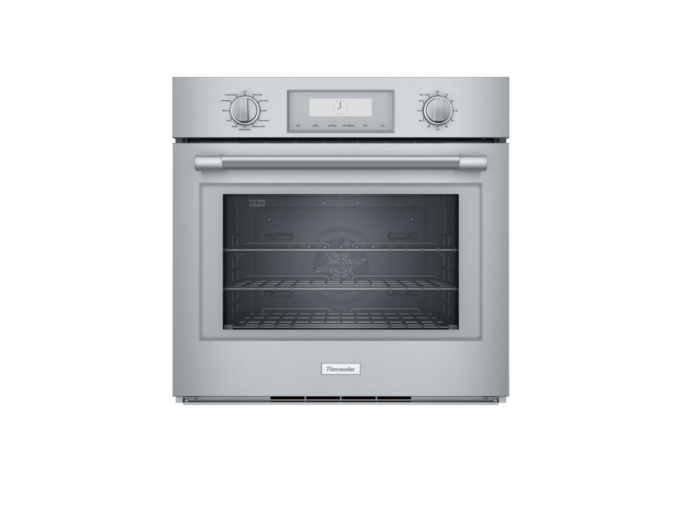 Thermador built-in single electric wall oven installed in kitchen cabinetry